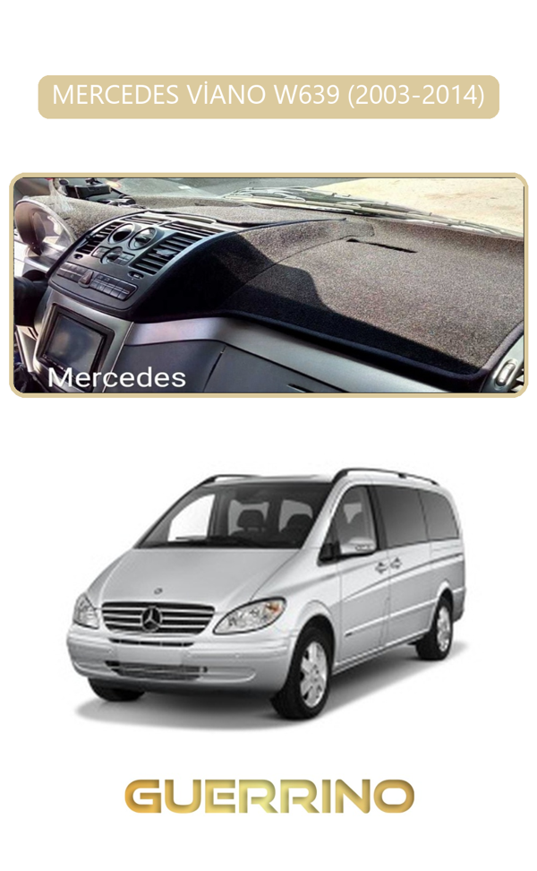 Alisevashop Mercedes Viano W639 2003-2014Torpido Koruma Halısı Bej Kenar  - Image 1
