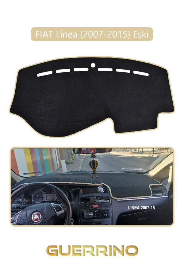 Alisevashop Fıat Linea  2007-2015 Modellerine Uygun Eskitorpido Koruma Halısı Bej Kenar  - Image 1