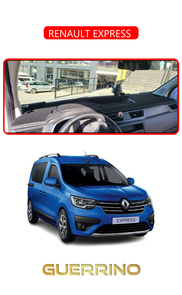 Alisevashop Renault Express Torpido Koruma Halısı Kırmızı Kenar  - Image 1