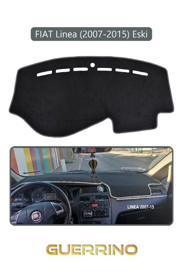 Alisevashop Fıat Linea  2007-2015 Modellerine Uygun Eskitorpido Koruma Halısı Gri Kenar  - Image 1