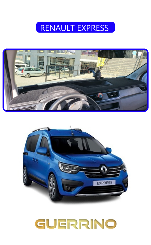 Alisevashop Renault Express Torpido Koruma Halısı Mavi Kenar  - Image 1