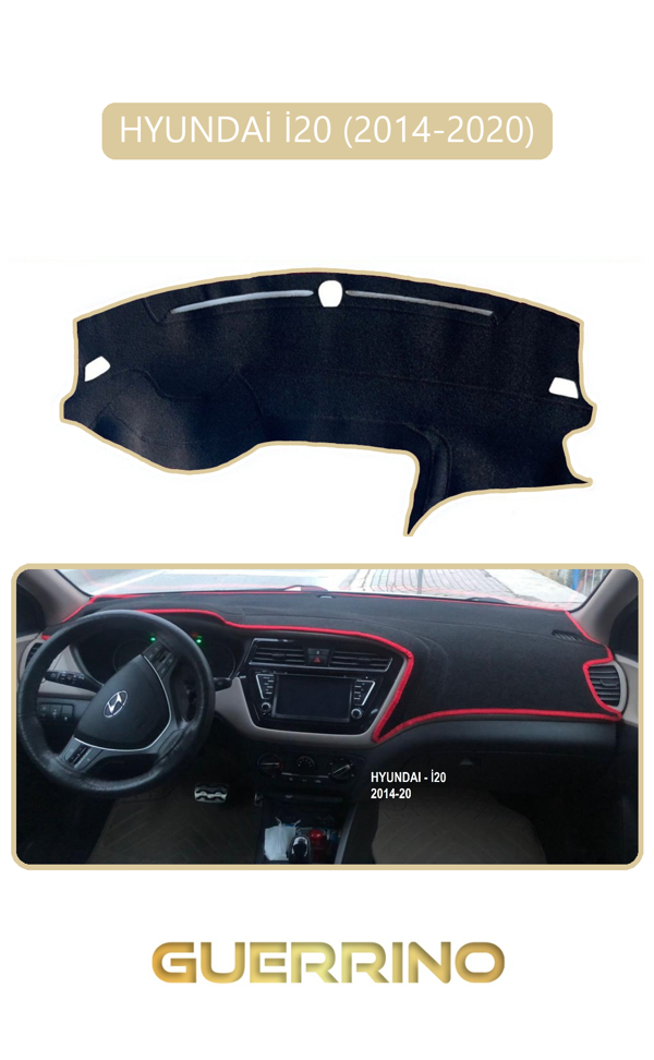 Alisevashop Hyundai İ20 2014-2020Torpido Koruma Halısı Bej Kenar  - Image 1