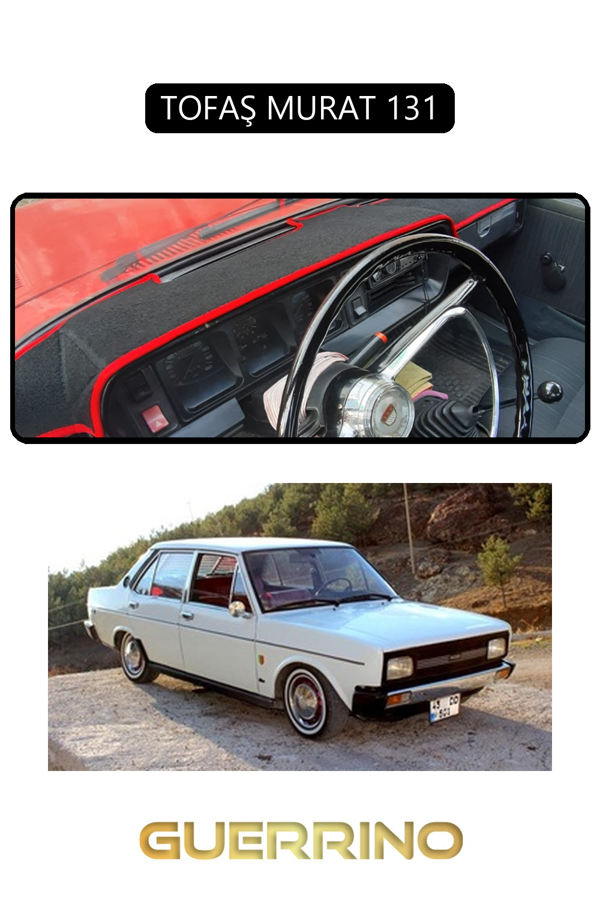 Alisevashop Tofaş Murat 131Torpido Koruma Halısı Siyah Kenar  - Image 1