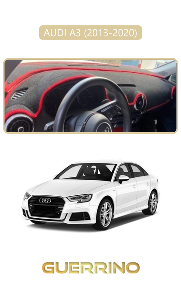 Alisevashop Audi A3 (2013-2020)Torpido Koruma Halısı Bej Kenar  - Image 1