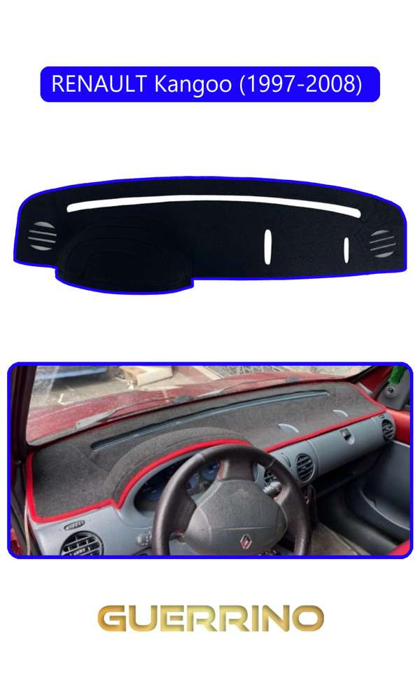 Alisevashop Renault Kangoo (1997-2008) Torpido Koruma Halısı Mavi Kenar  - Image 1
