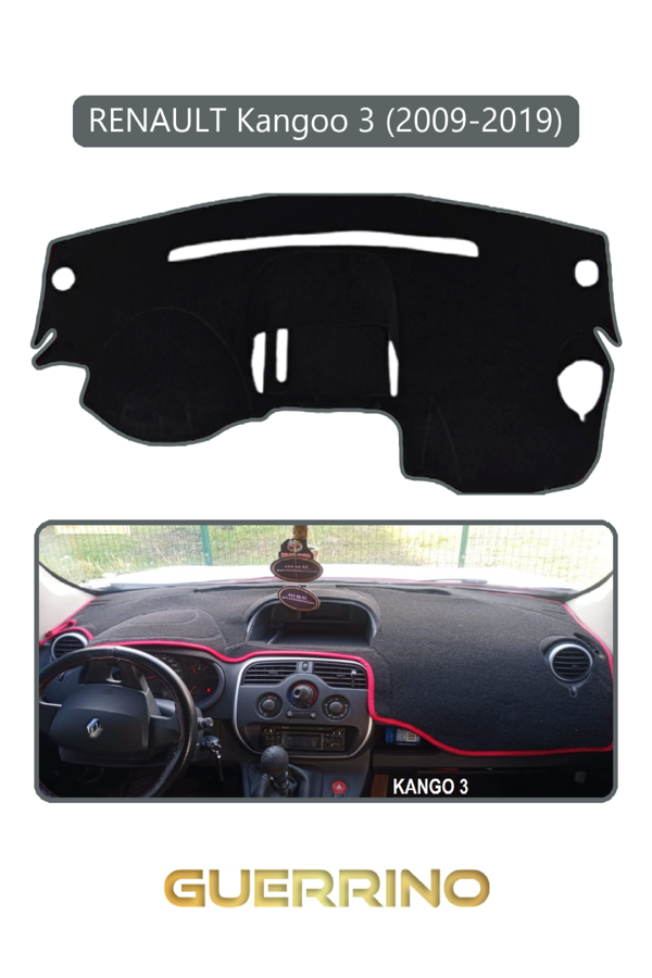 Alisevashop Renault Kangoo 3 (2007–Now)Torpido Koruma Halısı Gri Kenar  - Image 1