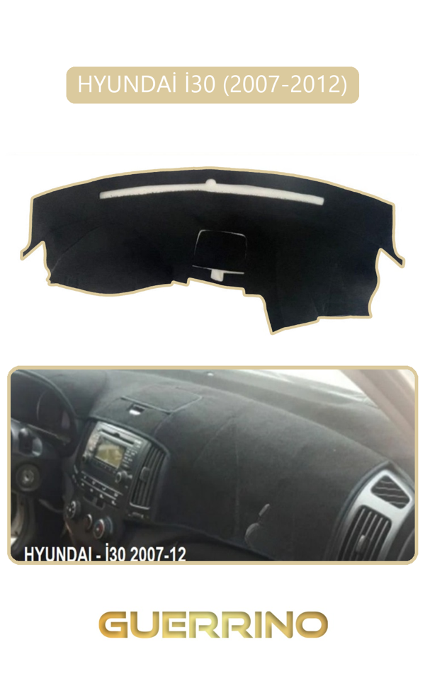 Alisevashop Hyundai İ30 2007-2012Torpido Koruma Halısı Bej Kenar  - Image 1