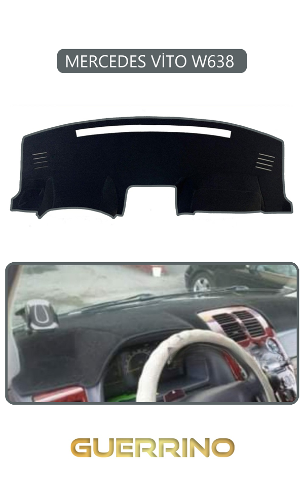 Alisevashop Mercedes Vito W638 Torpido Koruma Halısı Gri Kenar  - Image 1