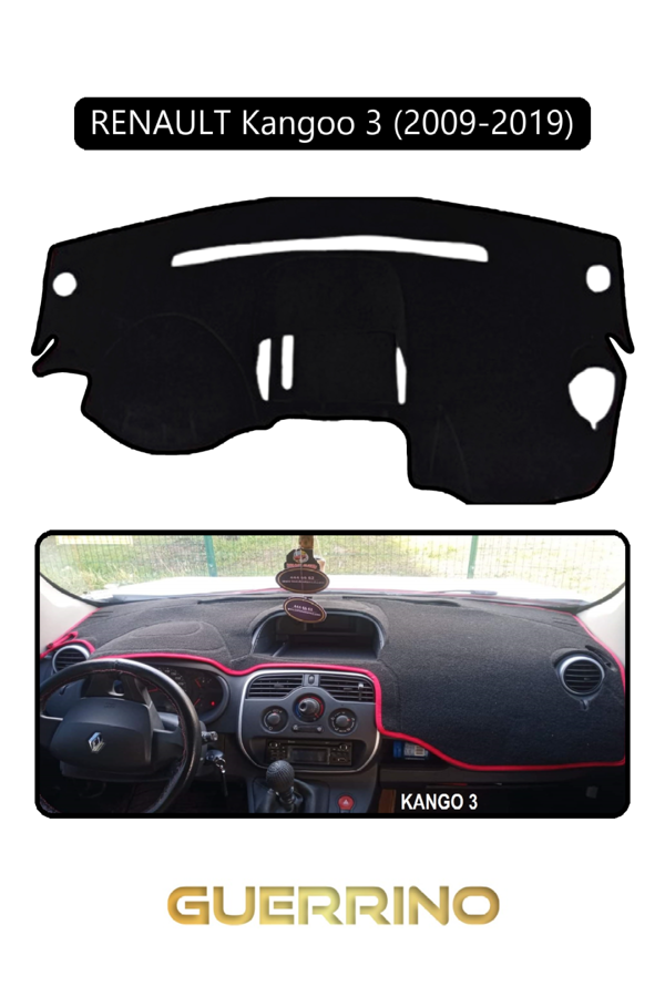 Alisevashop Renault Kangoo 3 (2007–Now)Torpido Koruma Halısı Siyah Kenar  - Image 1