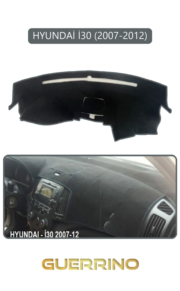 Alisevashop Hyundai İ30 2007-2012Torpido Koruma Halısı Gri Kenar  - Image 1