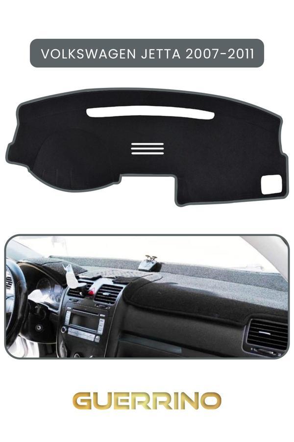 Alisevashop Volkswagen Jetta (2007-2011)Torpido Koruma Halısı Gri Kenar  - Image 1