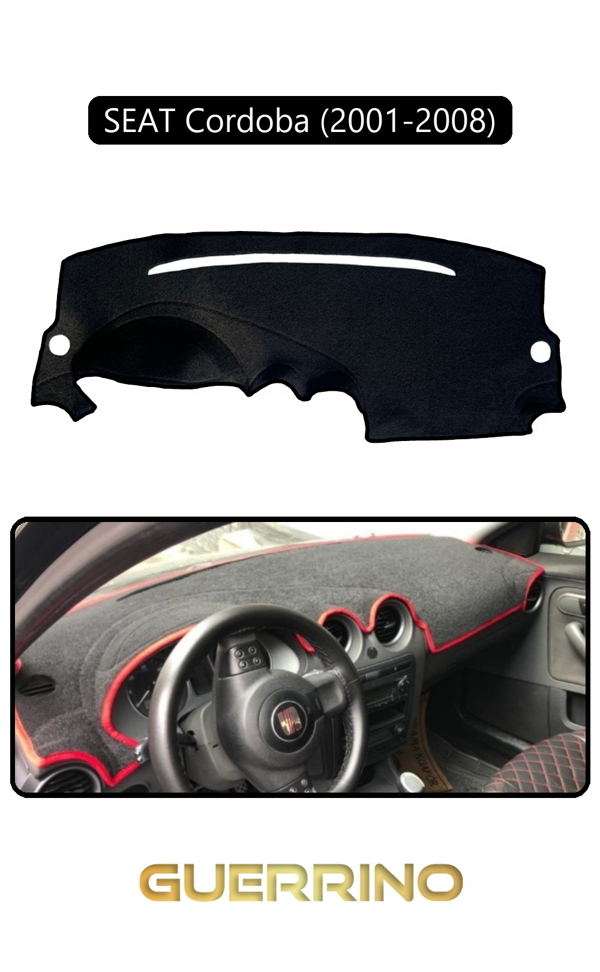 Alisevashop Seat Cordoba (2001-2008)Torpido Koruma Halısı Siyah Kenar  - Image 1