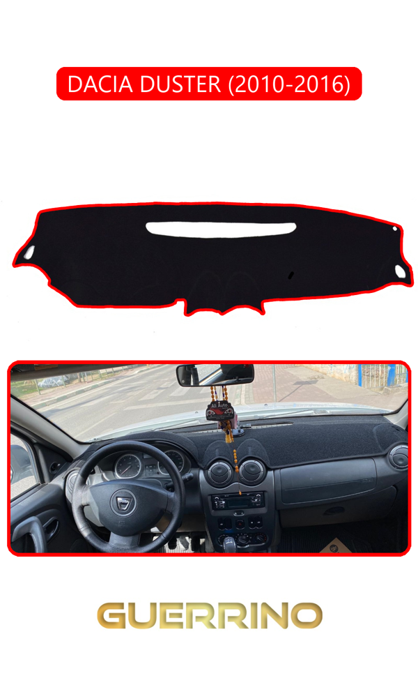 Alisevashop Dacıa Duster 2010-2016Torpido Koruma Halısı Kırmızı Kenar  - Image 1