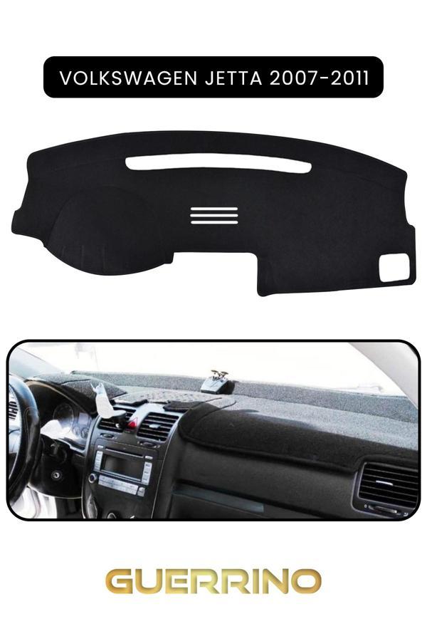 Alisevashop Volkswagen Jetta (2007-2011)Torpido Koruma Halısı Siyah Kenar  - Image 1