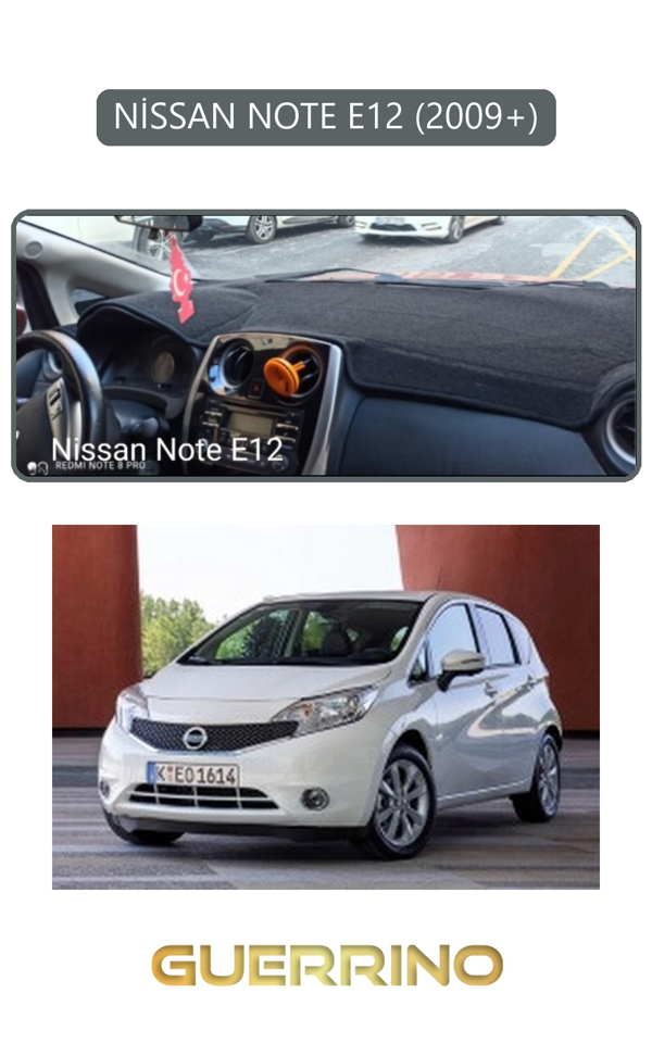 Alisevashop Nissan Note E12 2009+Torpido Koruma Halısı Gri Kenar  - Image 1