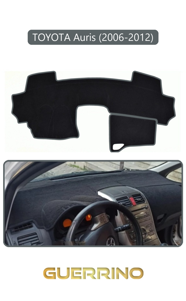 Alisevashop Toyota Auris (2006-2012)Torpido Koruma Halısı Gri Kenar  - Image 1