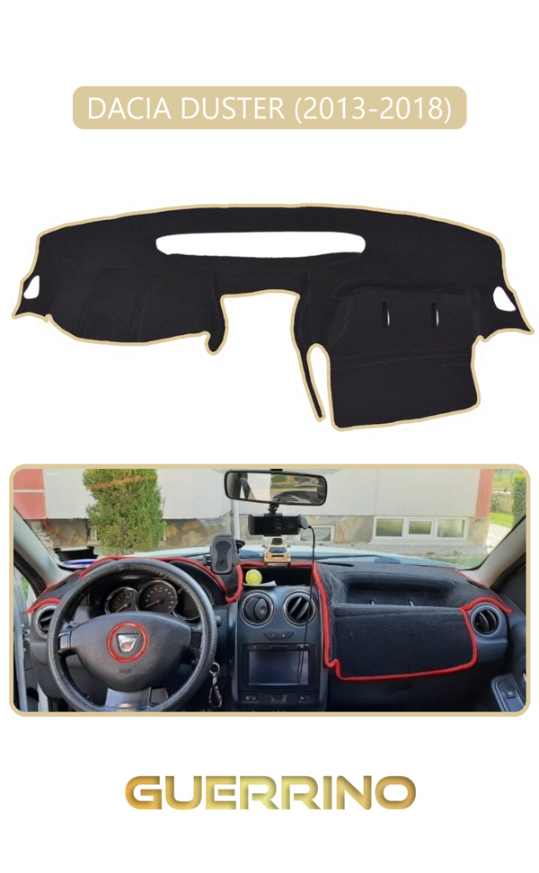Alisevashop Dacıa Duster 2013-2018Torpido Koruma Halısı Bej Kenar  - Image 1