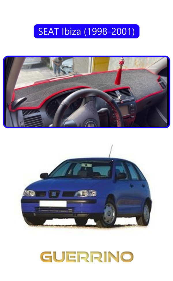 Alisevashop Seat Ibiza (1998-2001)Torpido Koruma Halısı Mavi Kenar  - Image 1