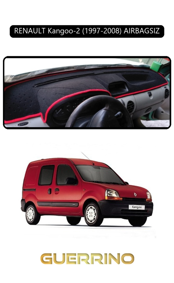 Alisevashop Renault Kangoo-2 (1997-2008) Aırbagsıztorpido Koruma Halısı Siyah Kenar  - Image 1