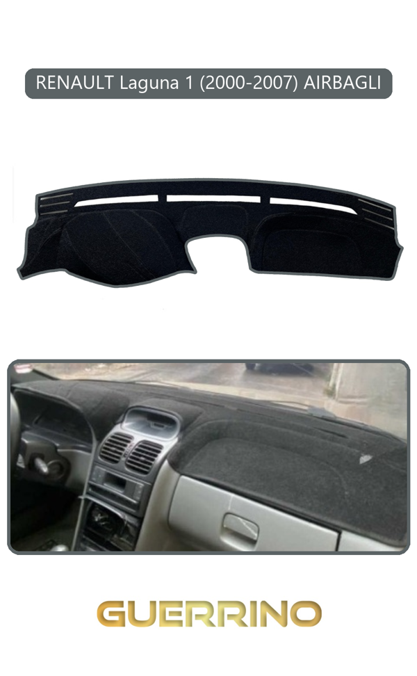 Alisevashop Renault Laguna 1 (2000-2007) Aırbaglıtorpido Koruma Halısı Gri Kenar  - Image 1