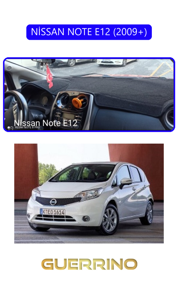 Alisevashop Nissan Note E12 2009+Torpido Koruma Halısı Mavi Kenar  - Image 1