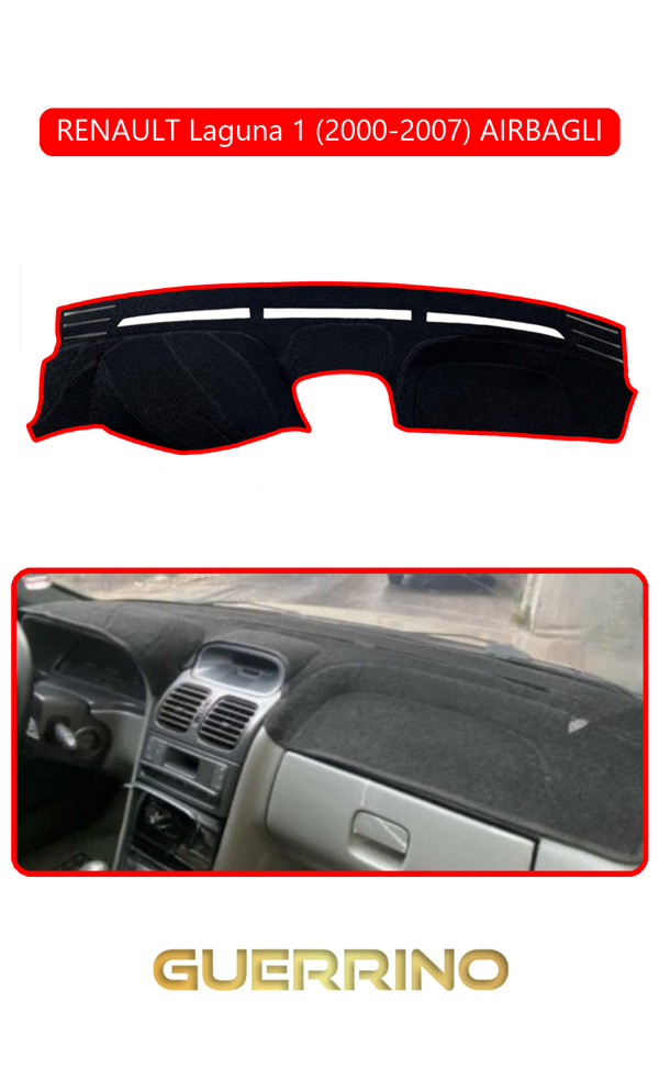 Alisevashop Renault Laguna 1 (2000-2007) Aırbaglıtorpido Koruma Halısı Kırmızı Kenar  - Image 1