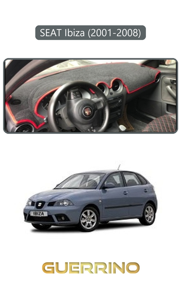 Alisevashop Seat Ibiza (2001-2008)Torpido Koruma Halısı Gri Kenar  - Image 1