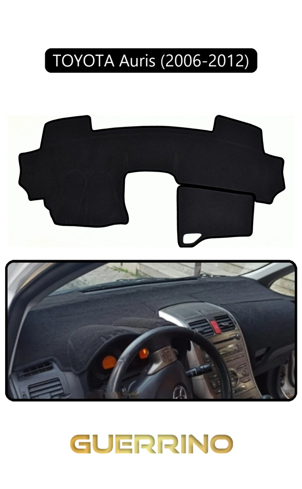 Alisevashop Toyota Auris (2006-2012)Torpido Koruma Halısı Siyah Kenar  - Image 1