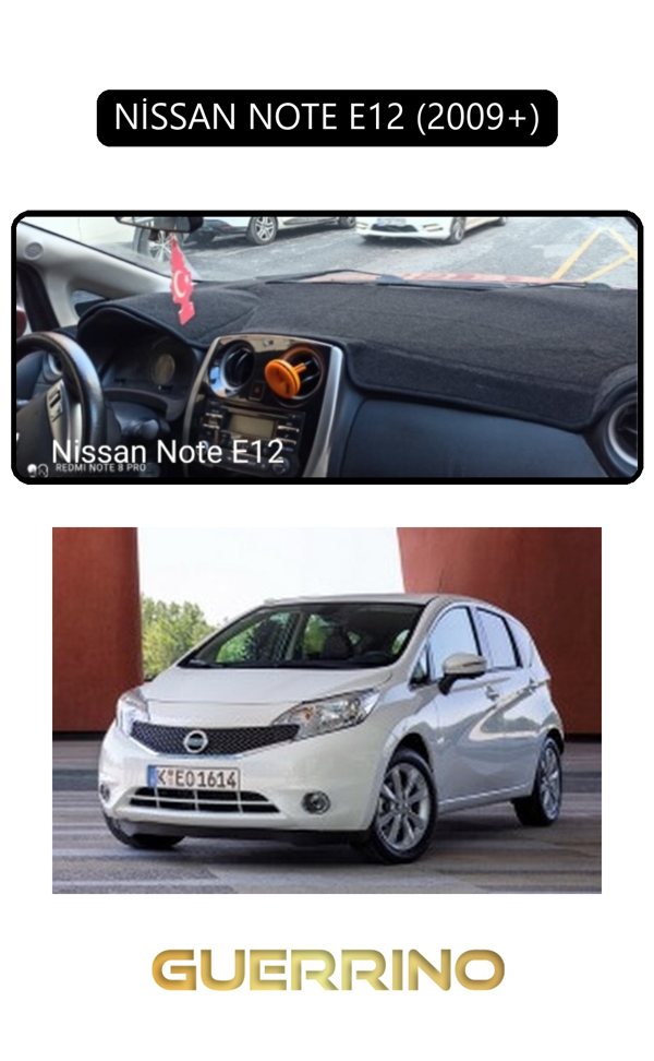 Alisevashop Nissan Note E12 2009+Torpido Koruma Halısı Siyah Kenar  - Image 1