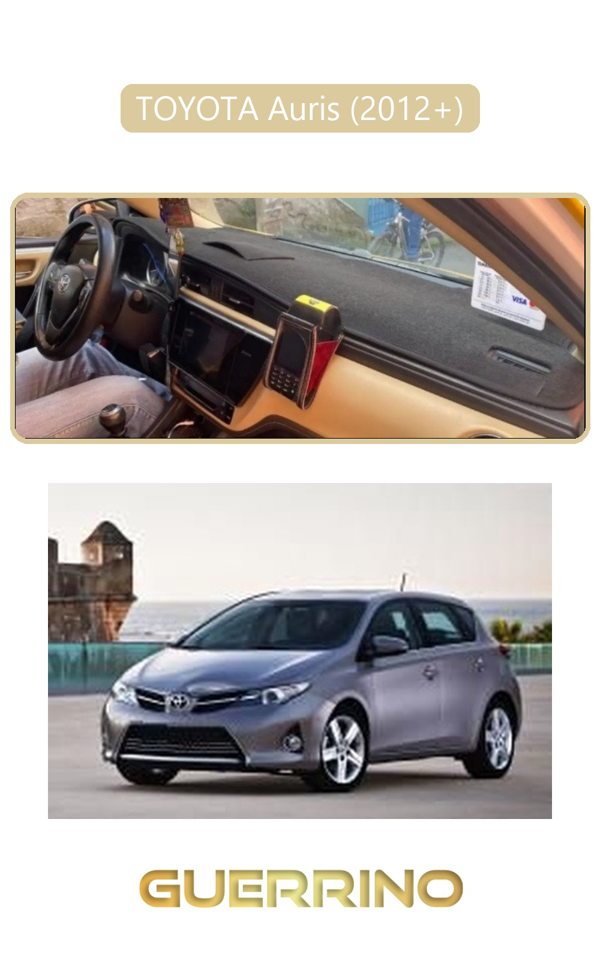 Alisevashop Toyota Auris (2012-2013)Torpido Koruma Halısı Bej Kenar  - Image 1