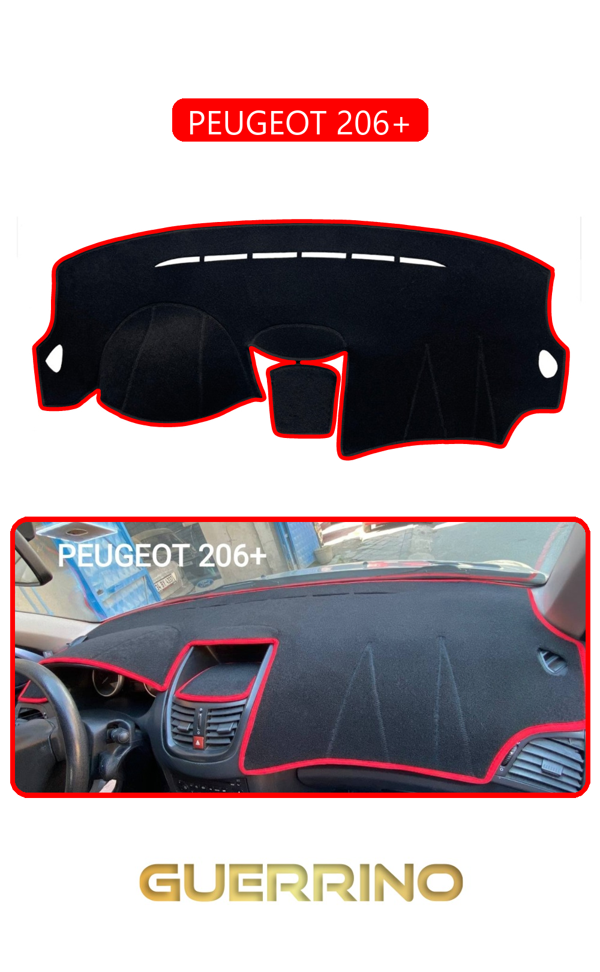 Alisevashop Peugeot 206+Torpido Koruma Halısı Kırmızı Kenar  - Image 1