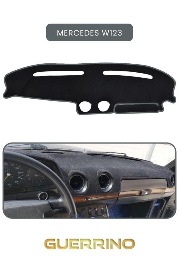 Alisevashop Mercedes W123Torpido Koruma Halısı Gri Kenar  - Image 1