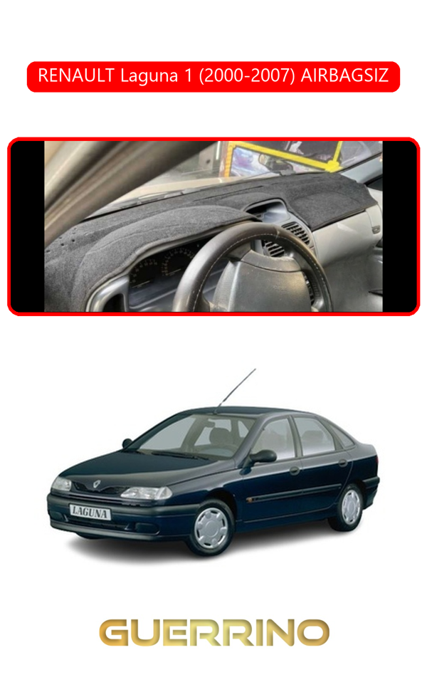 Alisevashop Renault Laguna 1 (2000-2007) Aırbagsıztorpido Koruma Halısı Kırmızı Kenar  - Image 1