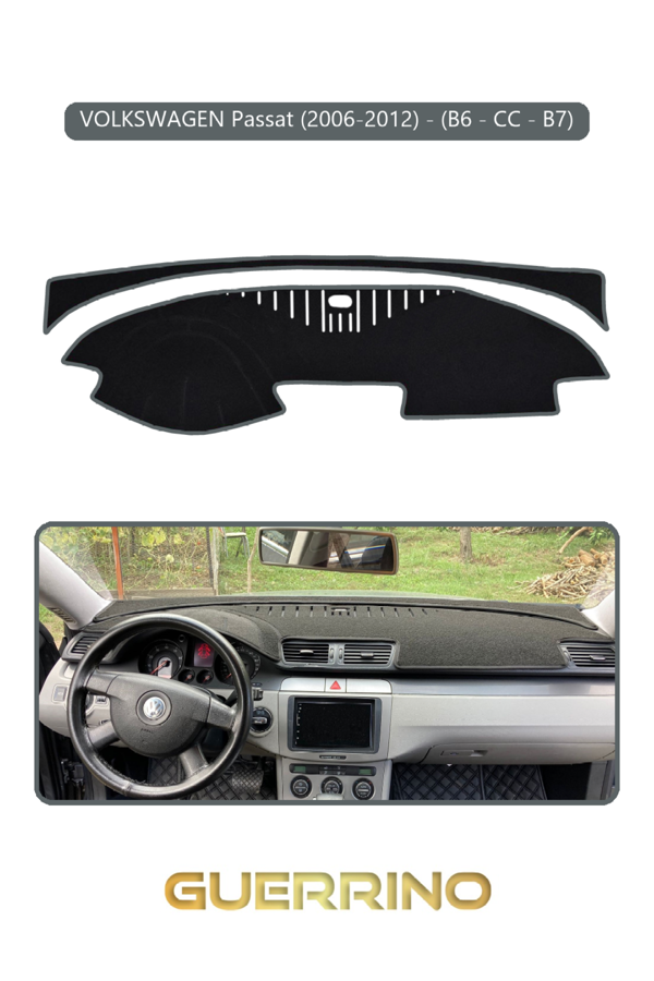 Alisevashop Volkswagen Passat (2006-2012) - (B6/Cc; ) B7Torpido Koruma Halısı Gri Kenar  - Image 1
