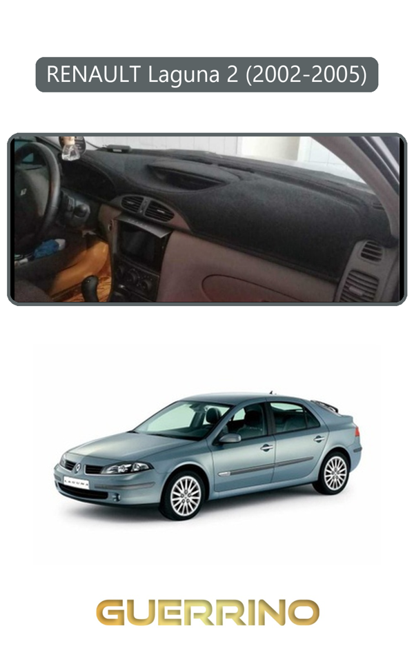 Alisevashop Renault Laguna 2 (2002-2005)Torpido Koruma Halısı Gri Kenar  - Image 1