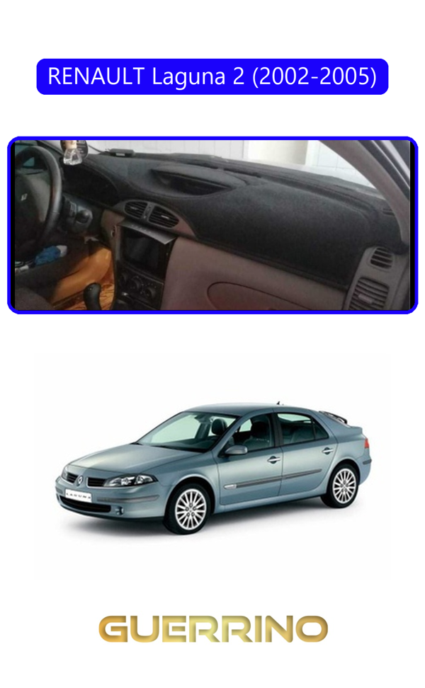 Alisevashop Renault Laguna 2 (2002-2005)Torpido Koruma Halısı Mavi Kenar  - Image 1