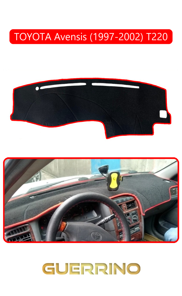 Alisevashop Toyota Avensis (1997-2002) T220Torpido Koruma Halısı Kırmızı Kenar  - Image 1