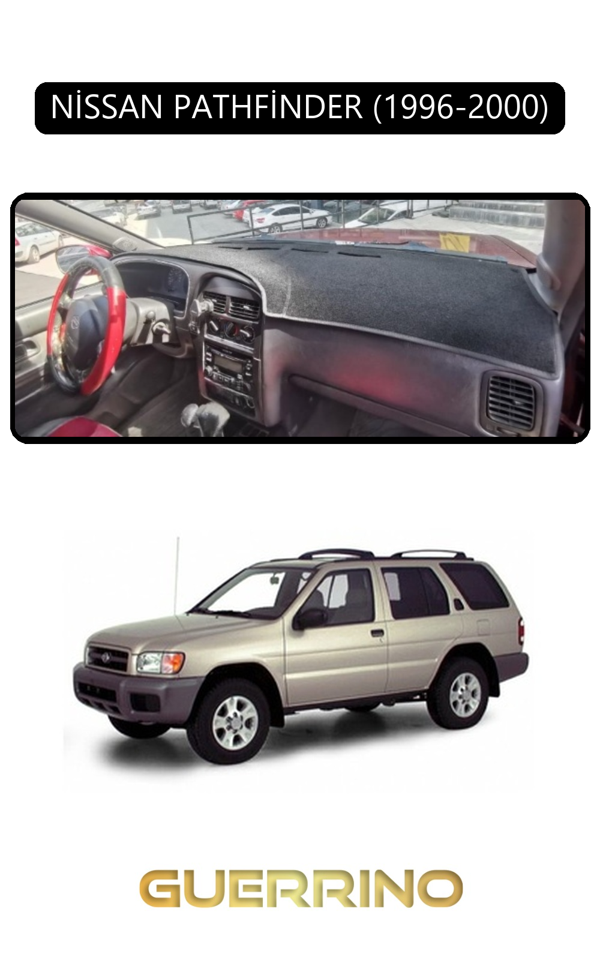 Alisevashop Nissan Pathfinder 1996-2000Torpido Koruma Halısı Siyah Kenar  - Image 1