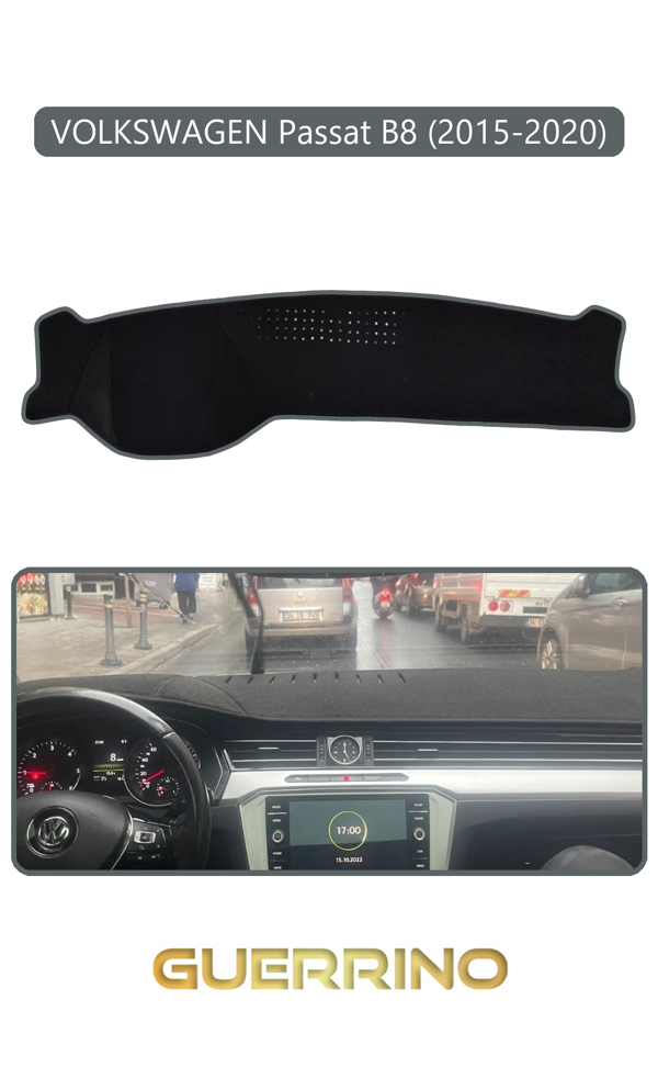 Alisevashop Volkswagen Passat B 8 (2015-2020)Torpido Koruma Halısı Gri Kenar  - Image 1
