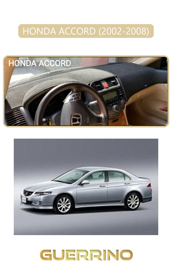 Alisevashop Honda Accord 2002-2008Torpido Koruma Halısı Bej Kenar  - Image 1