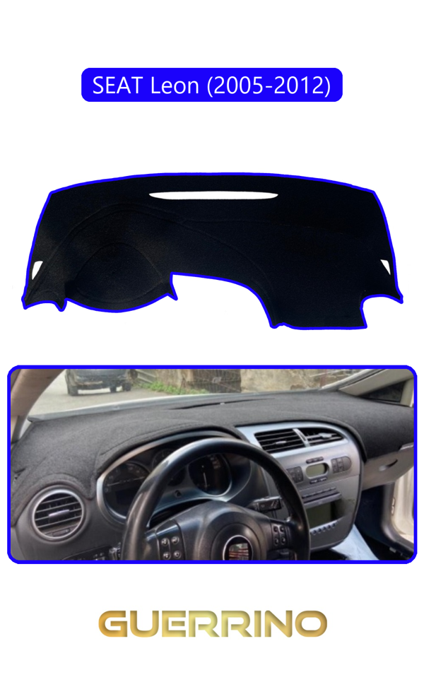 Alisevashop Seat Leon (2005-2012)Torpido Koruma Halısı Mavi Kenar  - Image 1