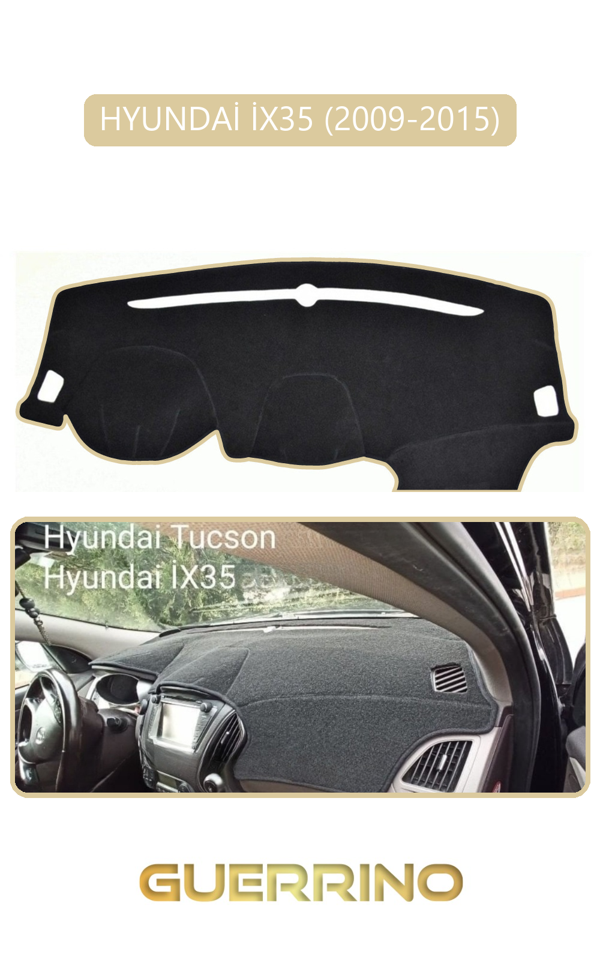 Alisevashop Hyundai İx35 2009-2015Torpido Koruma Halısı Bej Kenar  - Image 1