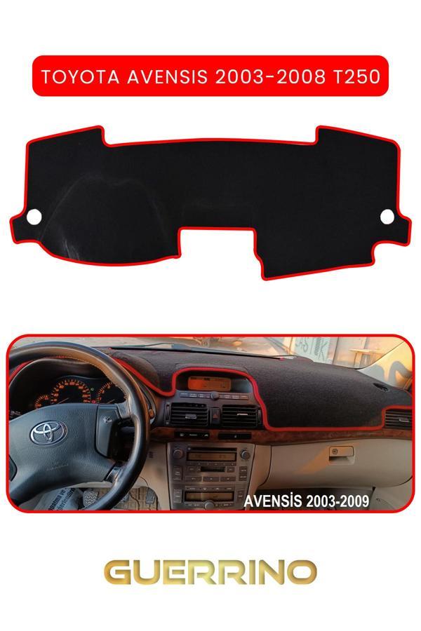 Alisevashop Toyota Avensis (2003-2008) T250Torpido Koruma Halısı Kırmızı Kenar  - Image 1