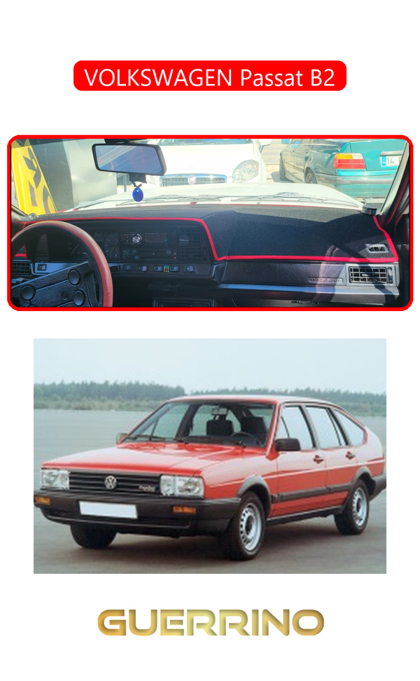Alisevashop Volkswagen Passat B2Torpido Koruma Halısı Kırmızı Kenar  - Image 1