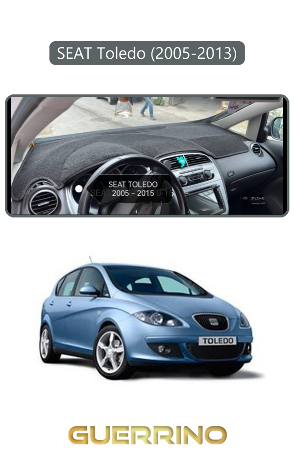 Alisevashop Seat Toledo (2005-2013)Torpido Koruma Halısı Gri Kenar  - Image 1