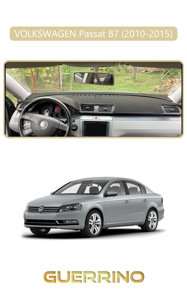 Alisevashop Volkswagen Passat B7 (2010-2015)Torpido Koruma Halısı Bej Kenar  - Image 1