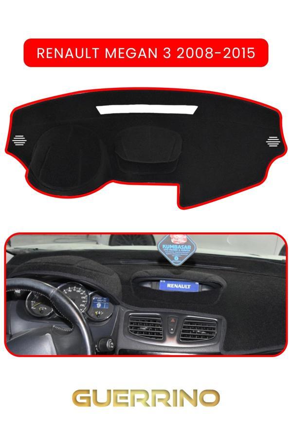 Alisevashop Renault Megan 3 (2008-2015)Torpido Koruma Halısı Kırmızı Kenar  - Image 1