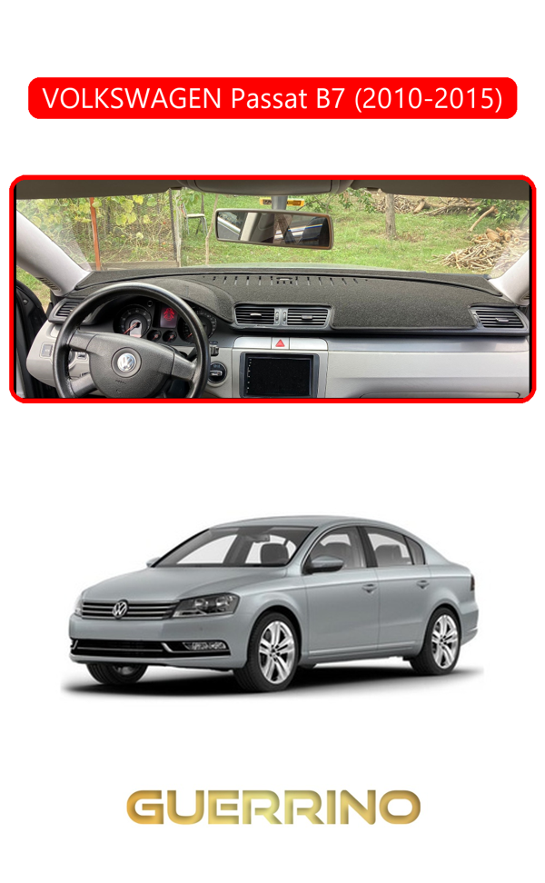 Alisevashop Volkswagen Passat B7 (2010-2015)Torpido Koruma Halısı Kırmızı Kenar  - Image 1
