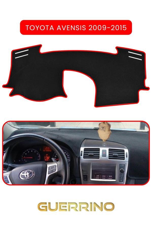Alisevashop Toyota Avensis (2009-2015)Torpido Koruma Halısı Kırmızı Kenar  - Image 1
