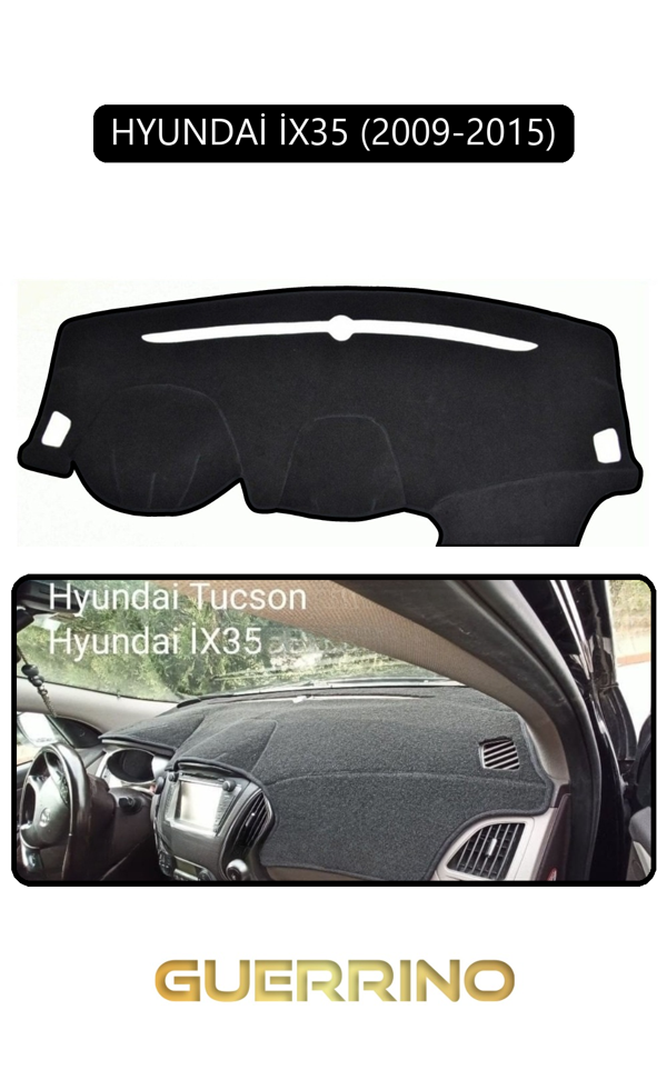 Alisevashop Hyundai İx35 2009-2015Torpido Koruma Halısı Siyah Kenar  - Image 1